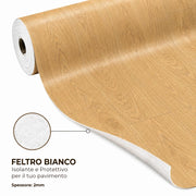 2 x 15 m (30 m²) Pavimento Vinilico a Rotolo Effetto Legno Sabbia Nordica – Spessore 2 mm con Feltro Fonoassorbente