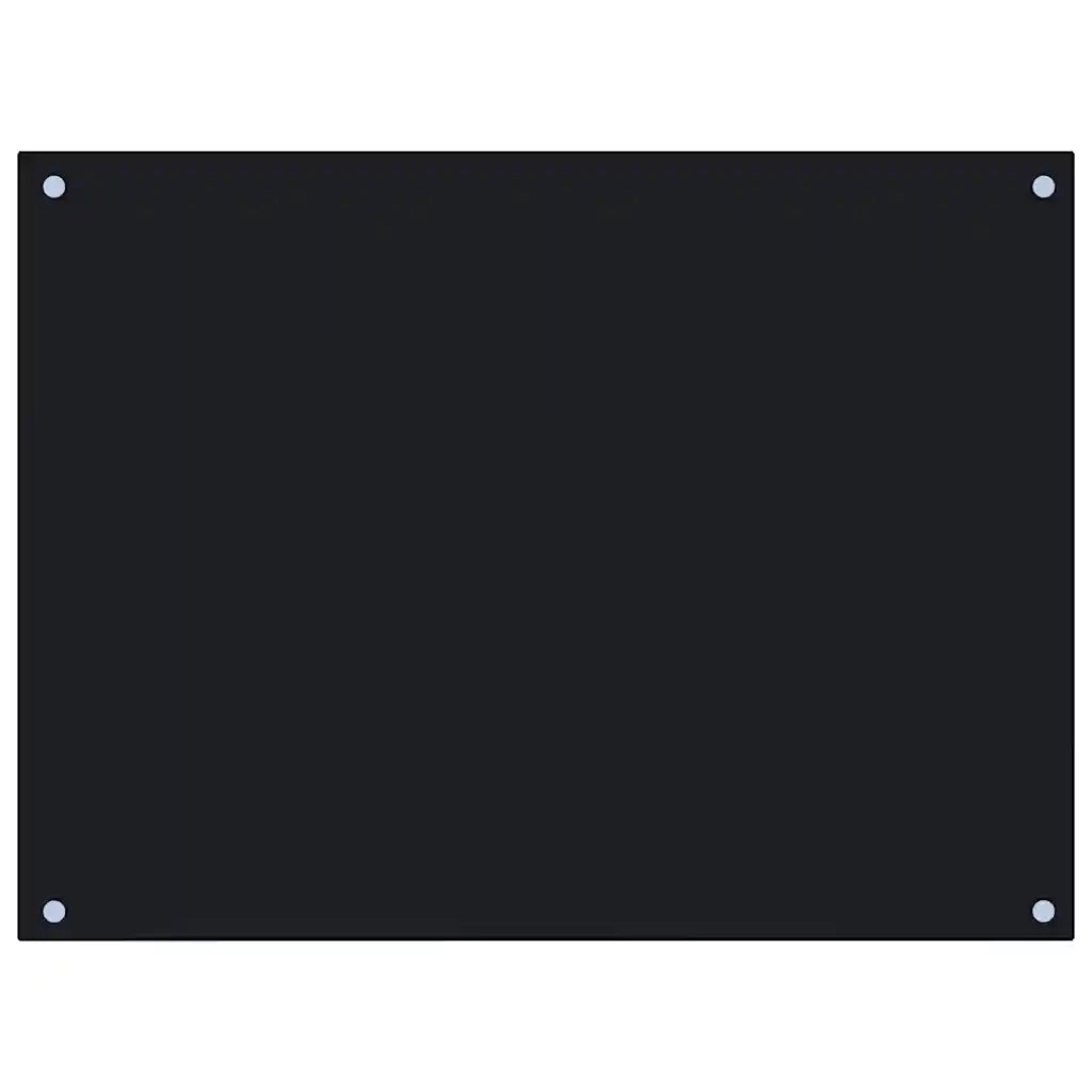 Paraschizzi per Cucina 2 pz Neri 80x60 cm in Vetro Temperato 3315800