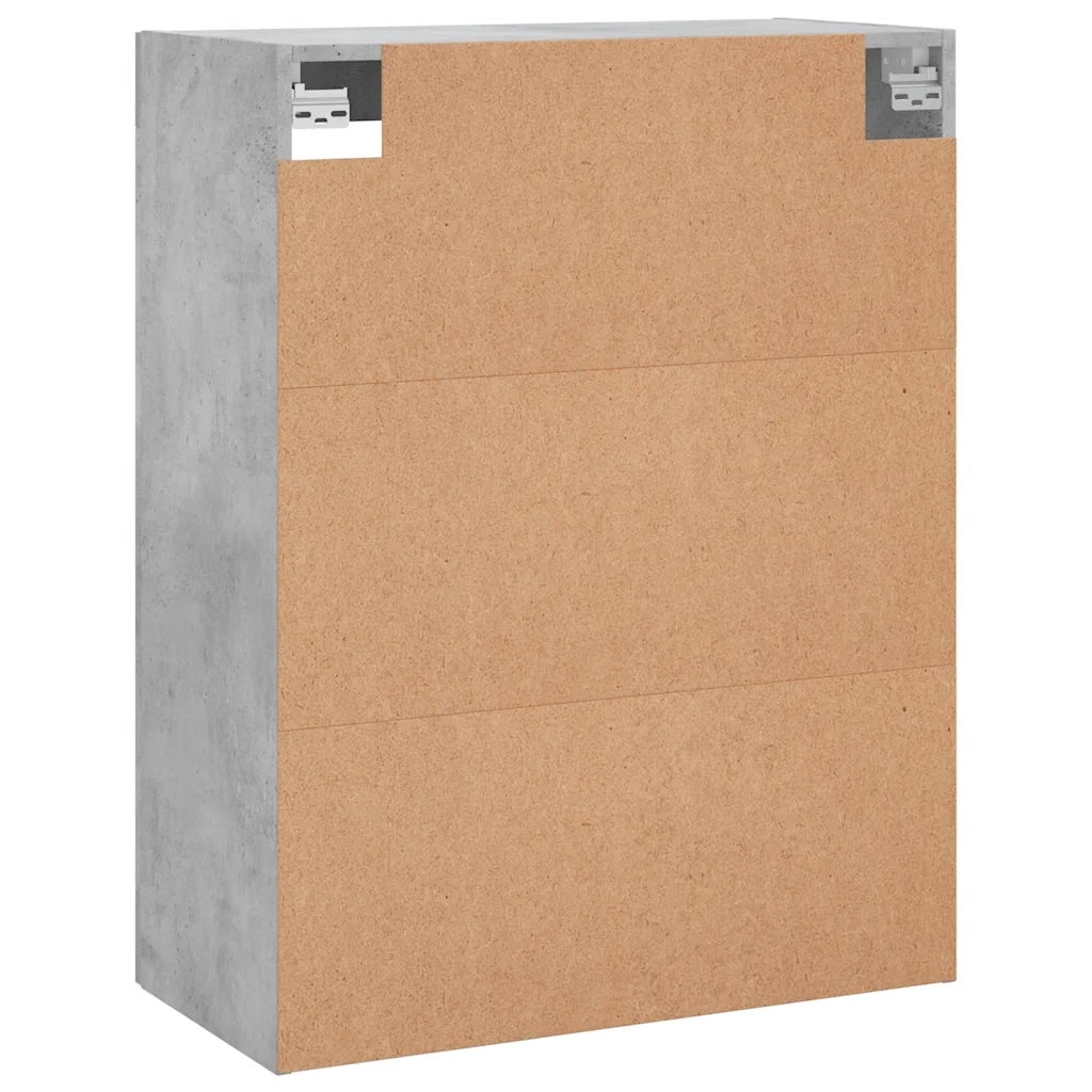 Mobile a Parete Grigio Cemento 69,5x34x90 cm Legno Multistrato 834990