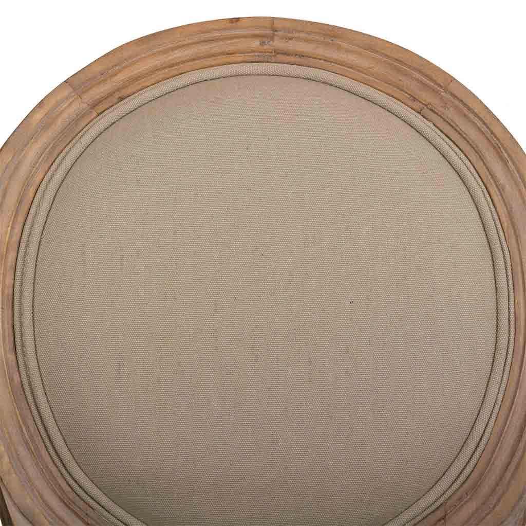 Sgabello in legno imbottito marrone 48x42x76/121h