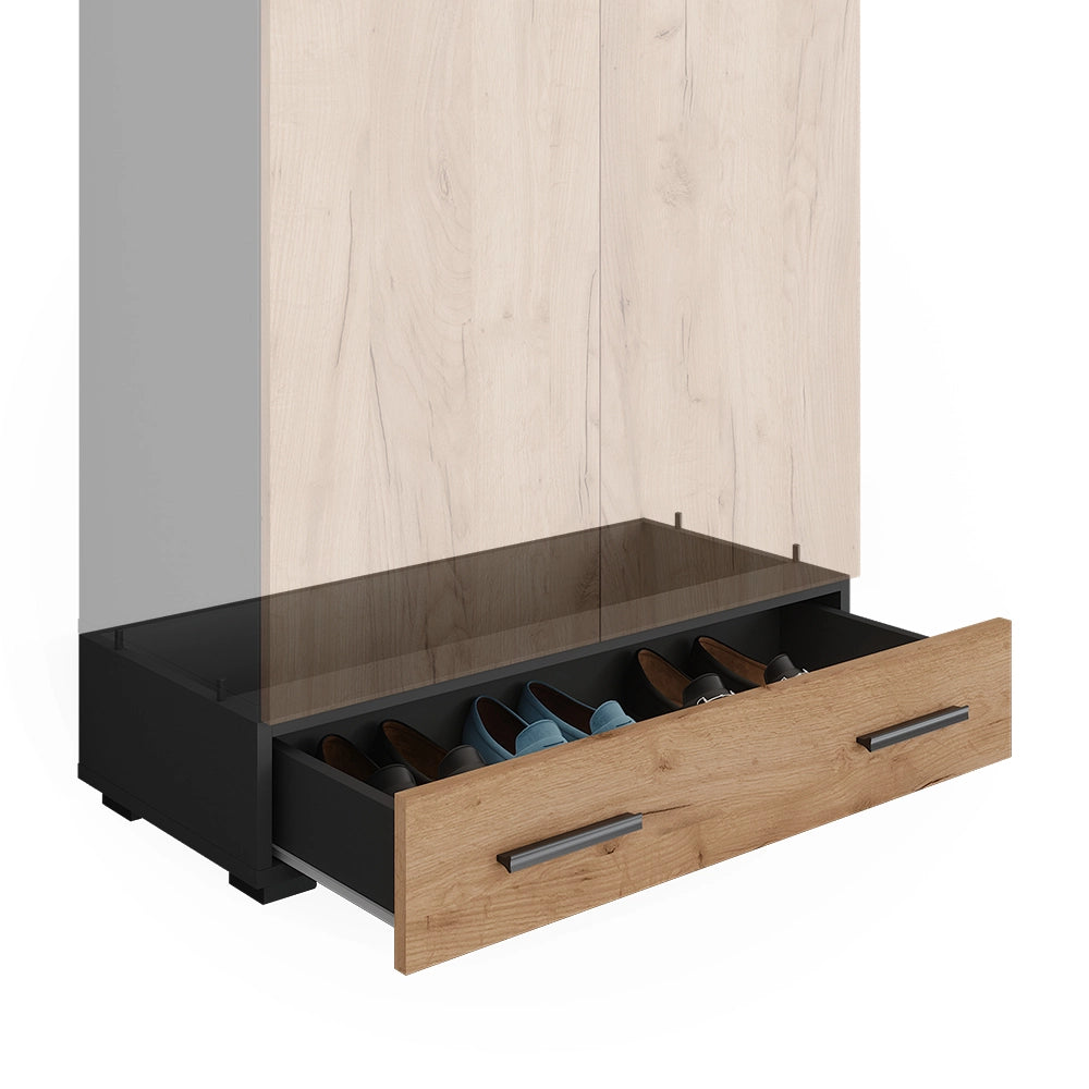Vicco Modulo aggiuntivo Antracite/quercia dorata 80 x 17.4 cm con cassetto