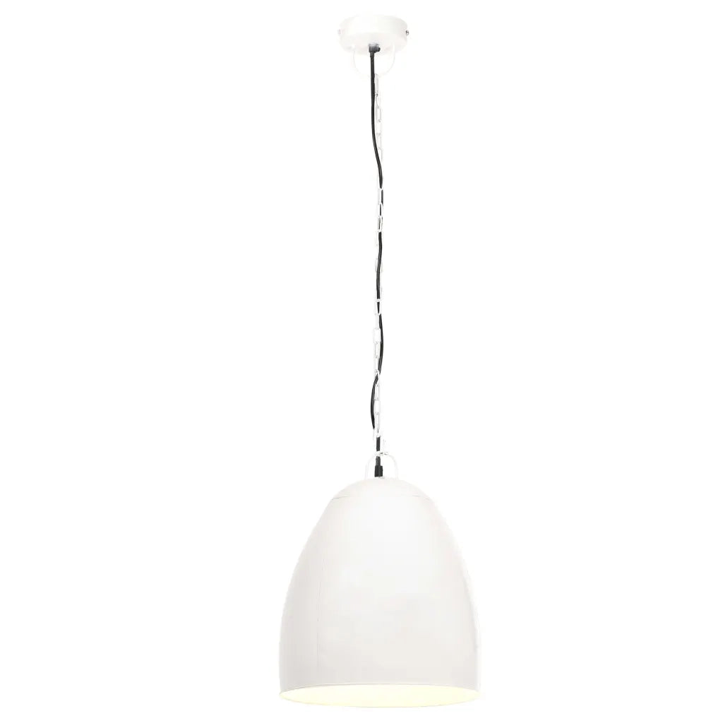 Lampada a Sospensione Industriale 25 W Bianca Rotonda 42 cm E27 320558