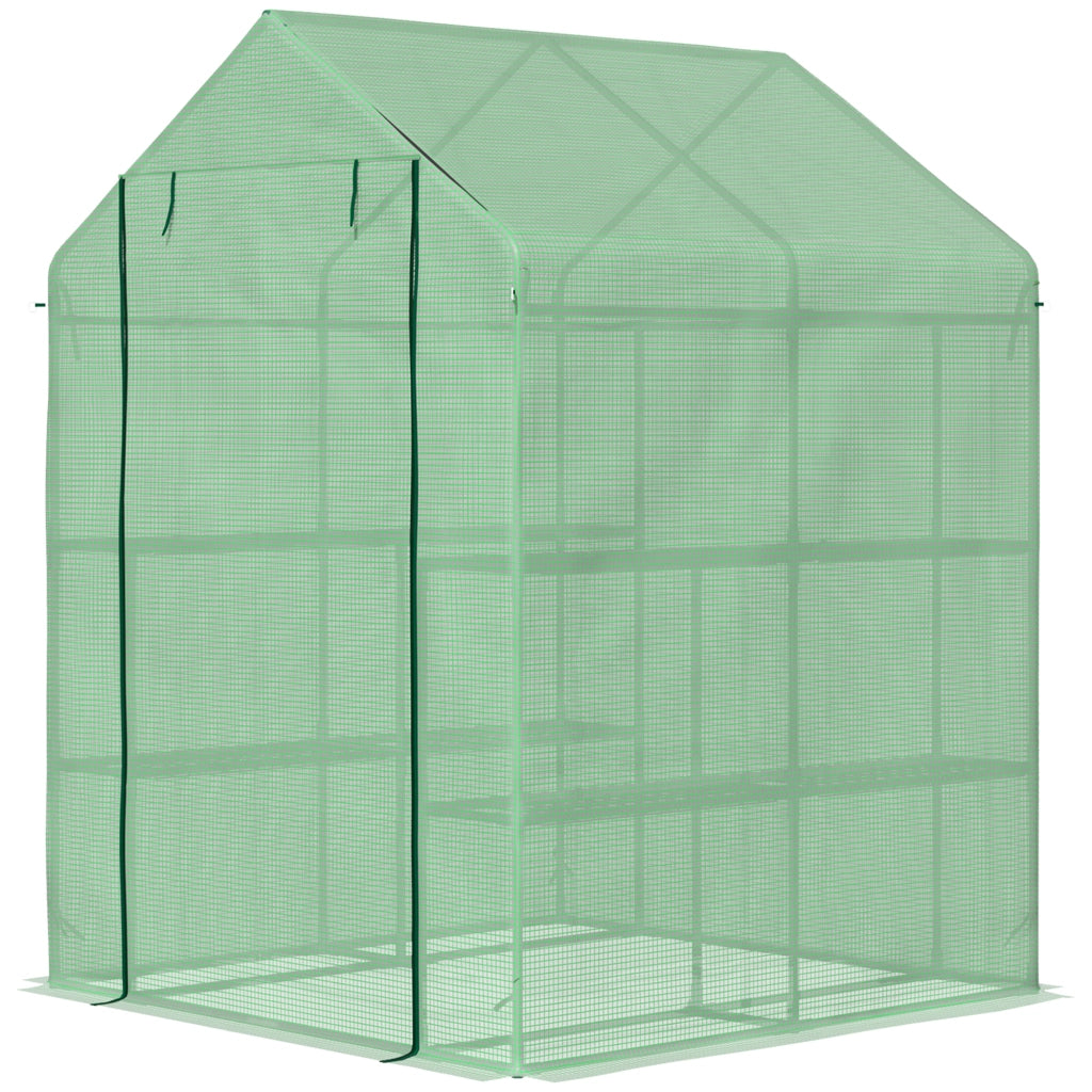 Serra da Giardino con Ripiani 3 Livelli ¨C Zephmum ¨C Verde 143x138x190 cm