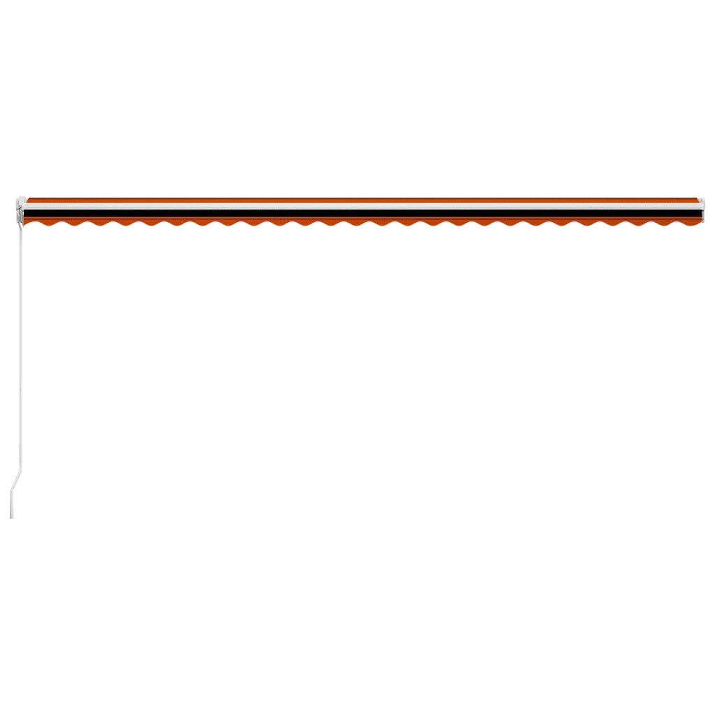 Tenda da Sole Retrattile Manuale 600x300 cm Arancione e Marrone 3051227