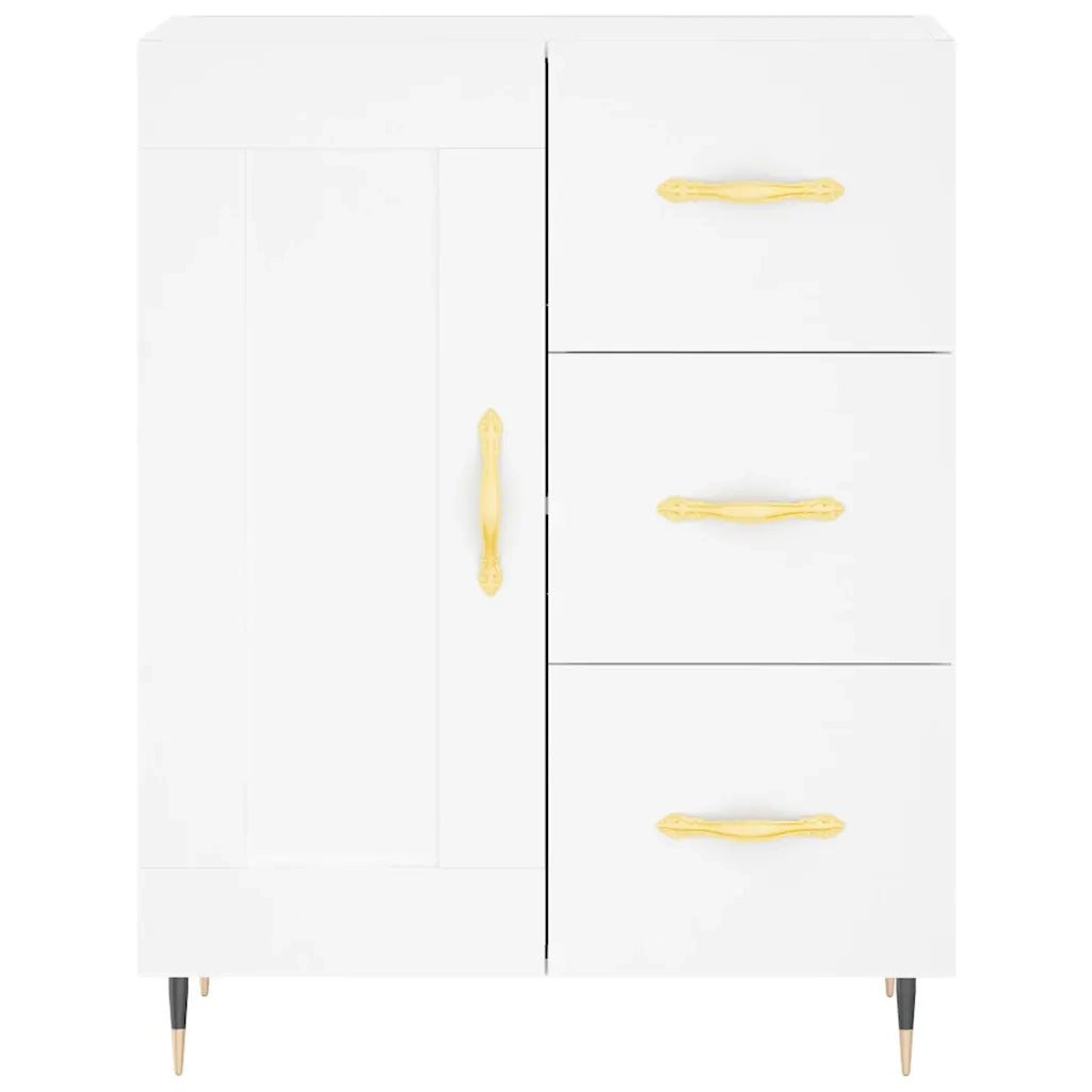 Credenza Bianca 69,5x34x180 cm in Legno Multistrato 3195995