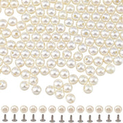 Cordoni in acciaio per cinture in pelle 6 mm, 300 pezzi, con chiusura rotonda a mezza gola con fissaggio in acciaio per uso DIY per cinture, borse, cappelli, scarpe e accessori in pelle.