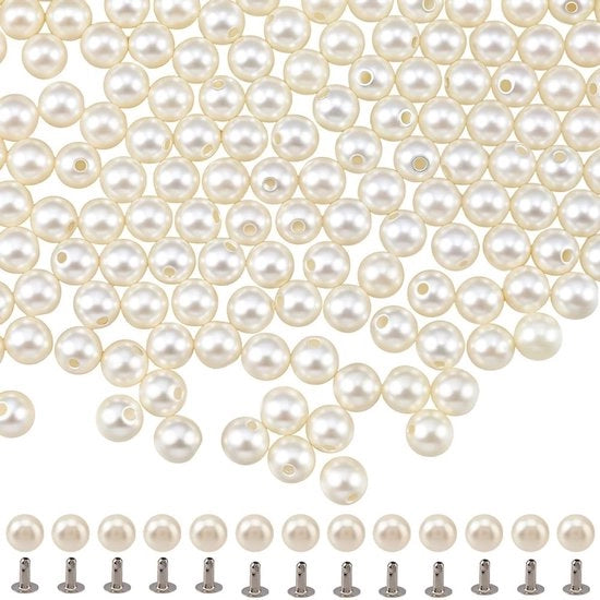 Cordoni in acciaio per cinture in pelle 6 mm, 300 pezzi, con chiusura rotonda a mezza gola con fissaggio in acciaio per uso DIY per cinture, borse, cappelli, scarpe e accessori in pelle.