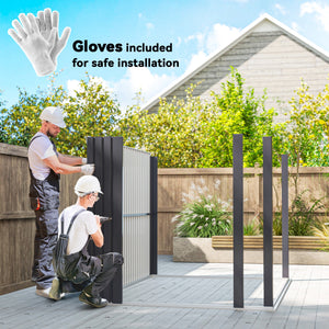 Capanno da Giardino con Lucernario in Acrilico 200x258x201 cm in Acciaio Grigio Scuro