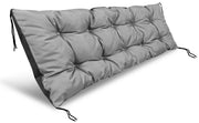 AIO FACTORY Cuscino da giardino impermeabile grigio 120x40 cm per panca in pallet