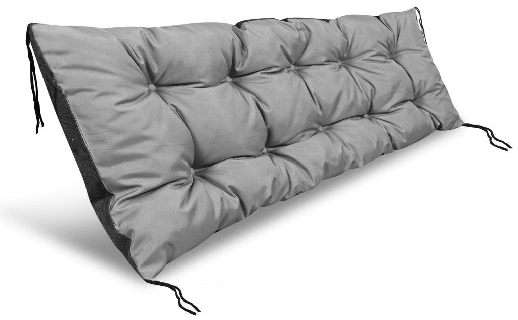 AIO FACTORY Cuscino da giardino impermeabile grigio 120x40 cm per panca in pallet