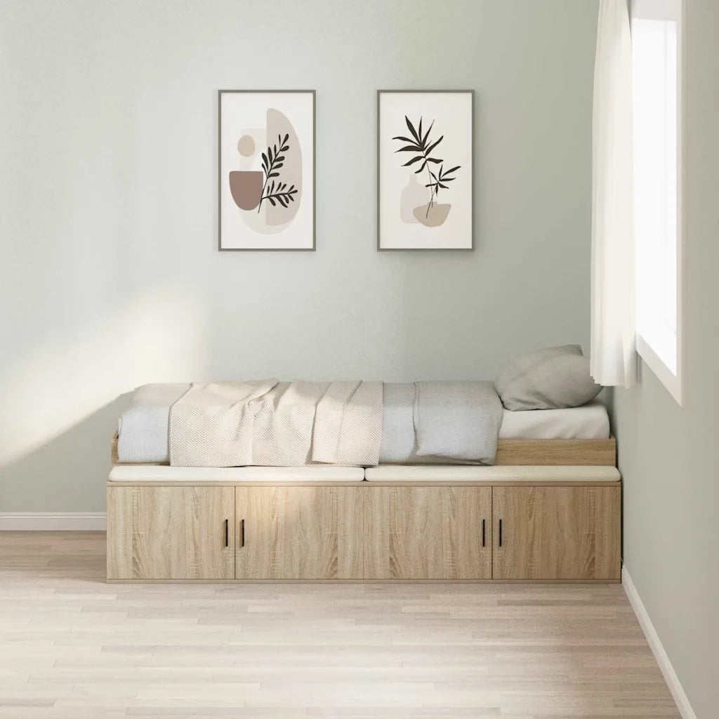 Struttura del letto con cassetto Rovere Sonoma 90 x 190 cm 3335207