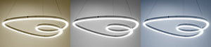 Lampada Da Soffitto Pensile Ring Moderno Led+telecomando App798-cp Chrome