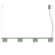 Lampadario RIFF 4 verde salvia Gx53