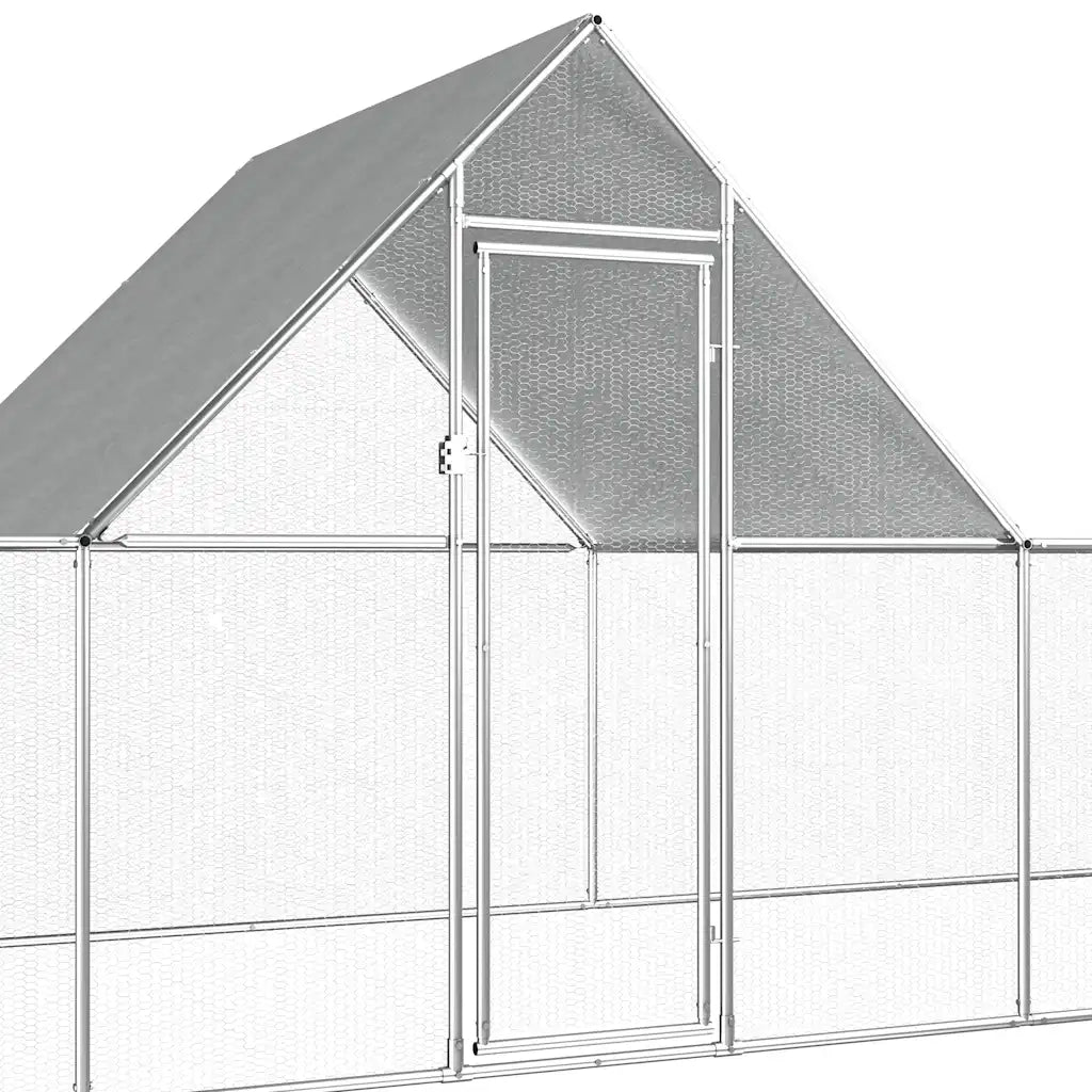 Pollaio 14x2x2 m in Acciaio Zincato 144564