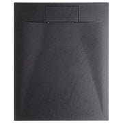 Piatto doccia con scarico nero SMC 80 x 100 x 3 cm effetto pietra naturale minimalista
