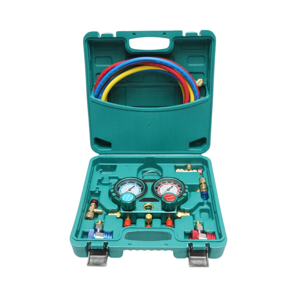 Kit di controllo e ricarica dell'impianto di climatizzazione per auto, freon R12, R22, R134a, R404, R502
