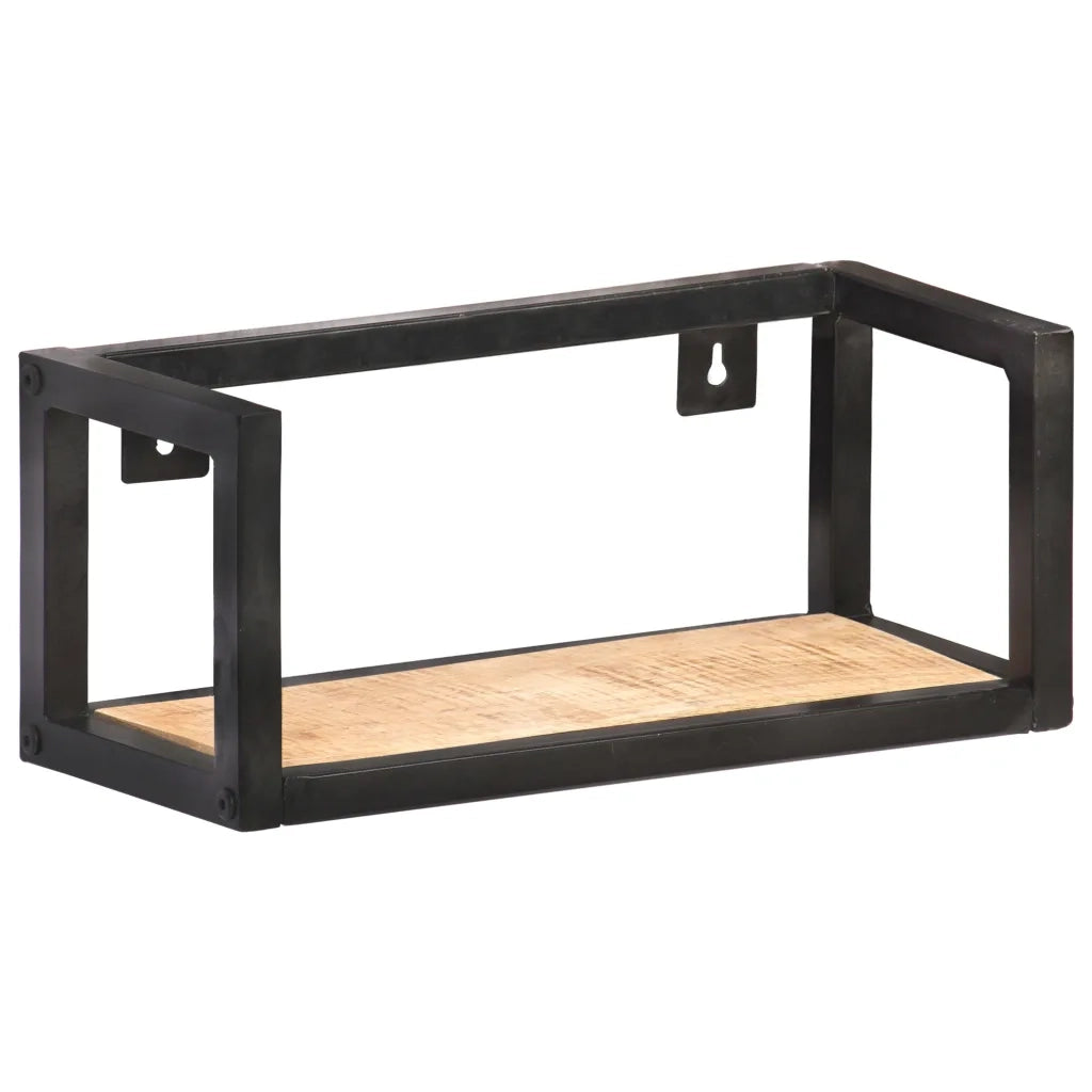 2 pz Mensole a Muro | Scaffale Parete | Ripiano a parete 40 cm in Legno Massello di Mango Grezzo