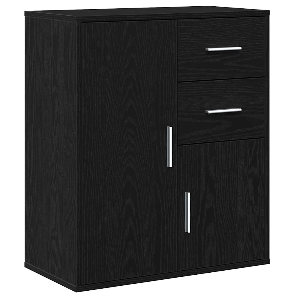 Credenza-Buffet-Armadio da cucina Rovere Nero 60 x 31 x 70 cm Legno multistrato 208246