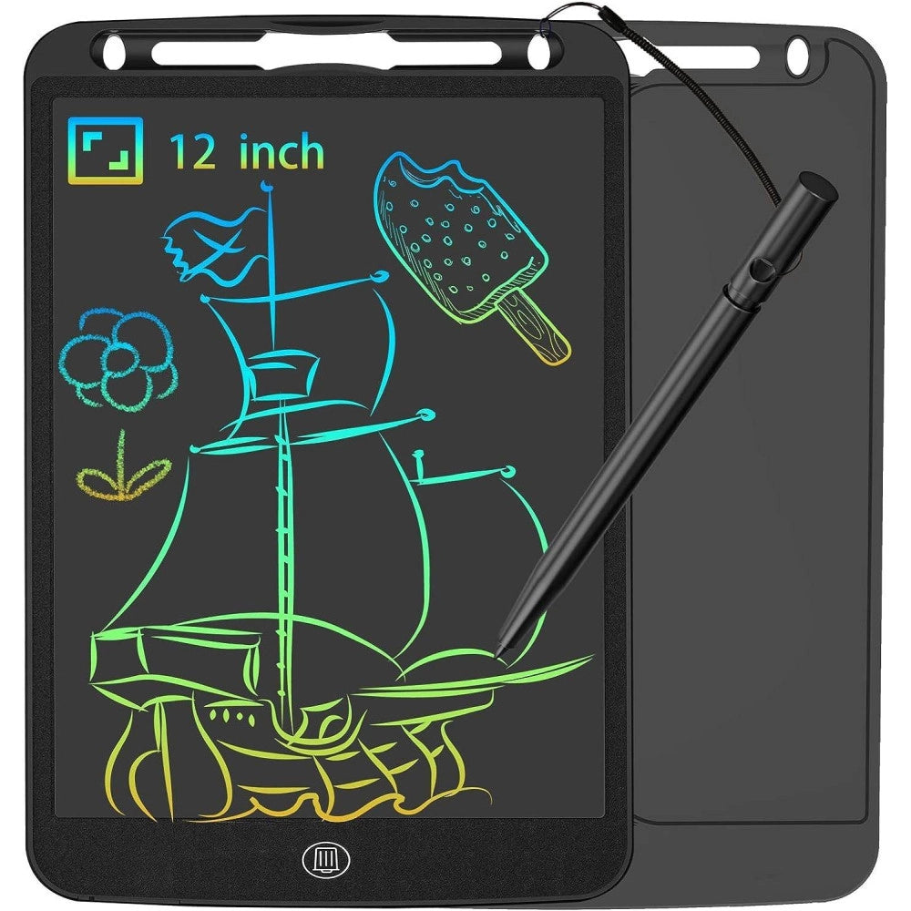 Trade Shop - Tavoletta Grafica Da Scrittura Lcd Lavagna Elettronica Disegni 12" Multicolore -