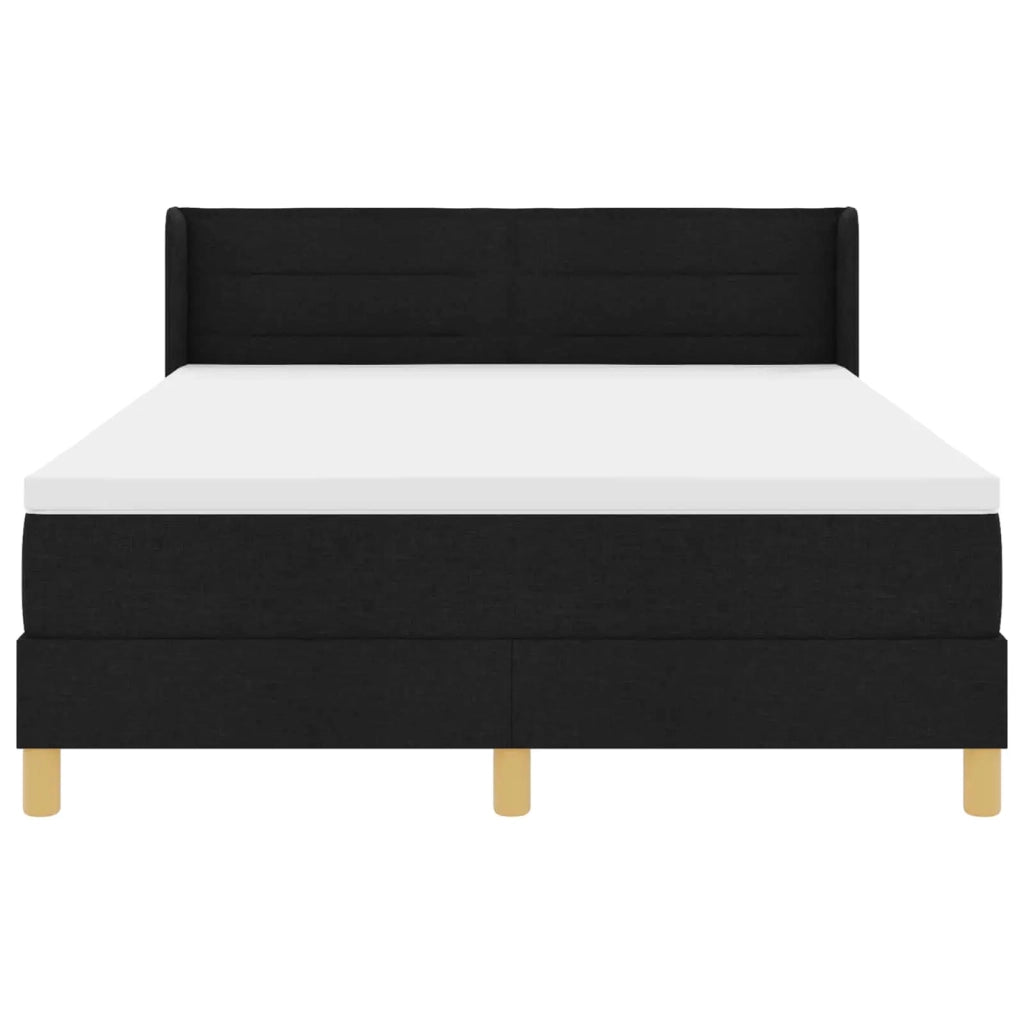 Letto a molle con materasso Nero 200 x 140 cm Tessuto 3341232