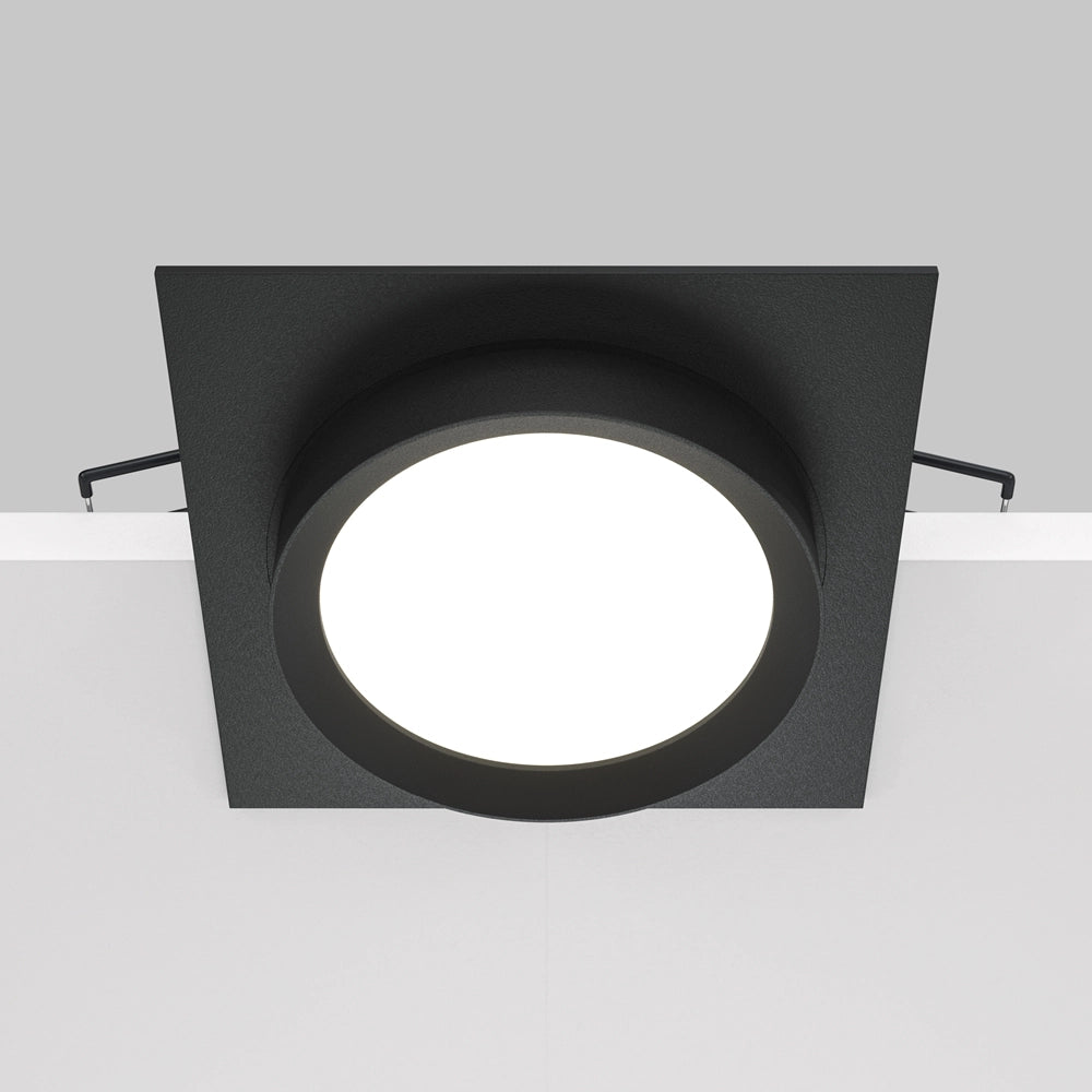 Maytoni Hoop faretto incasso soffitto quadrato nero GX53