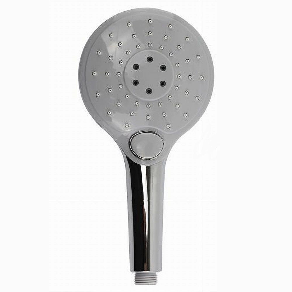 Trade Shop - Doccetta Rotonda Doccino Soffione Doccia Cornetta Pulsante 69109 Bagno 13x24 Cm -