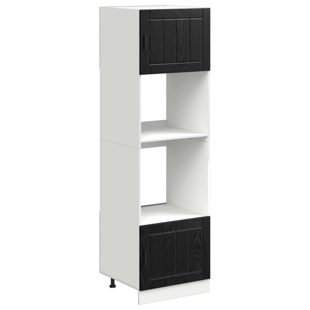 Armadio per forno Rovere Nero 60 x 57 x 207 cm 3417316