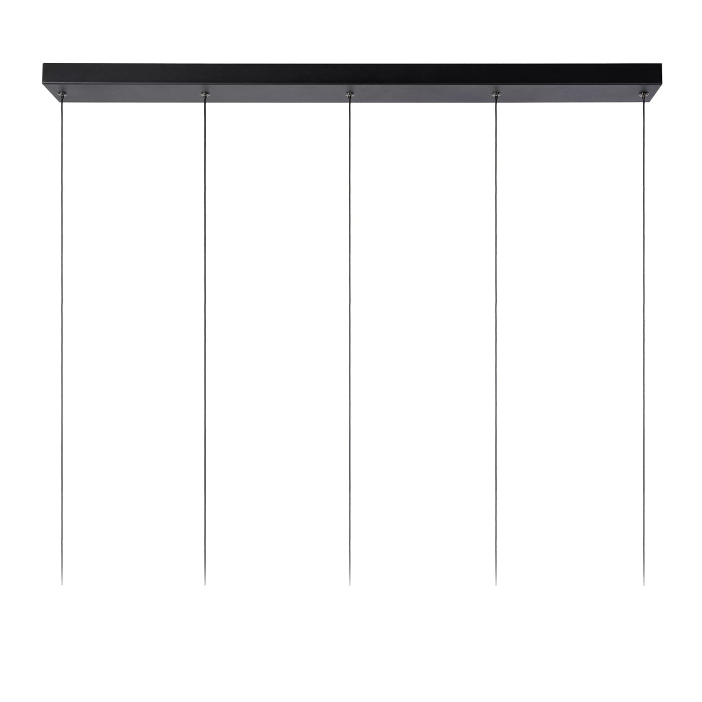 Lampadario tubi Lucide Margary nero LED 22W 5 luci