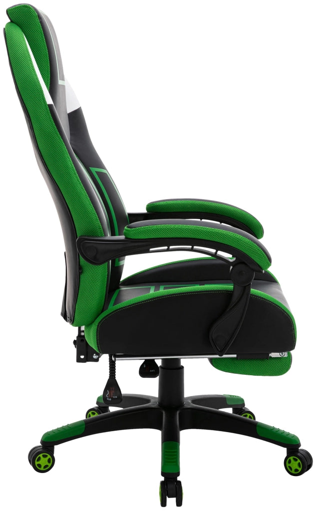 Sedia da ufficio Clovis in similpelle Nero/verde