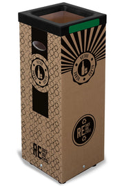 Contenitore per Rifiuti Vetro Cover Superiore in Plastica 39x39x 83,4 cm in Cartone