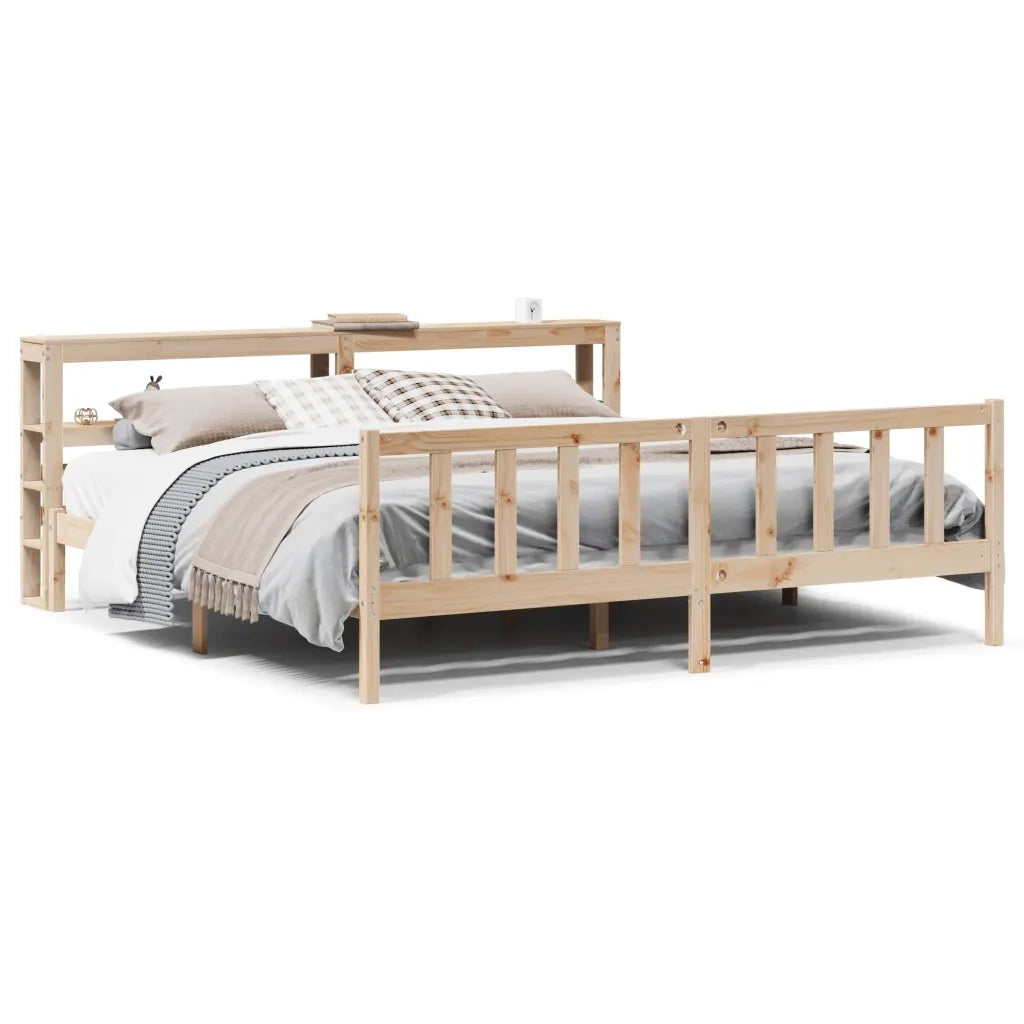 Letto senza Materasso 200x200 cm in Legno Massello di Pino