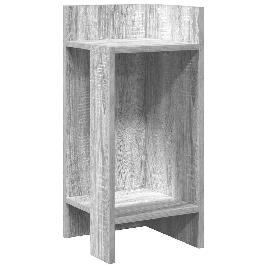 vidaXL Tavolino Laterale con Ripiano Grigio Sonoma 25,5x27x60 cm