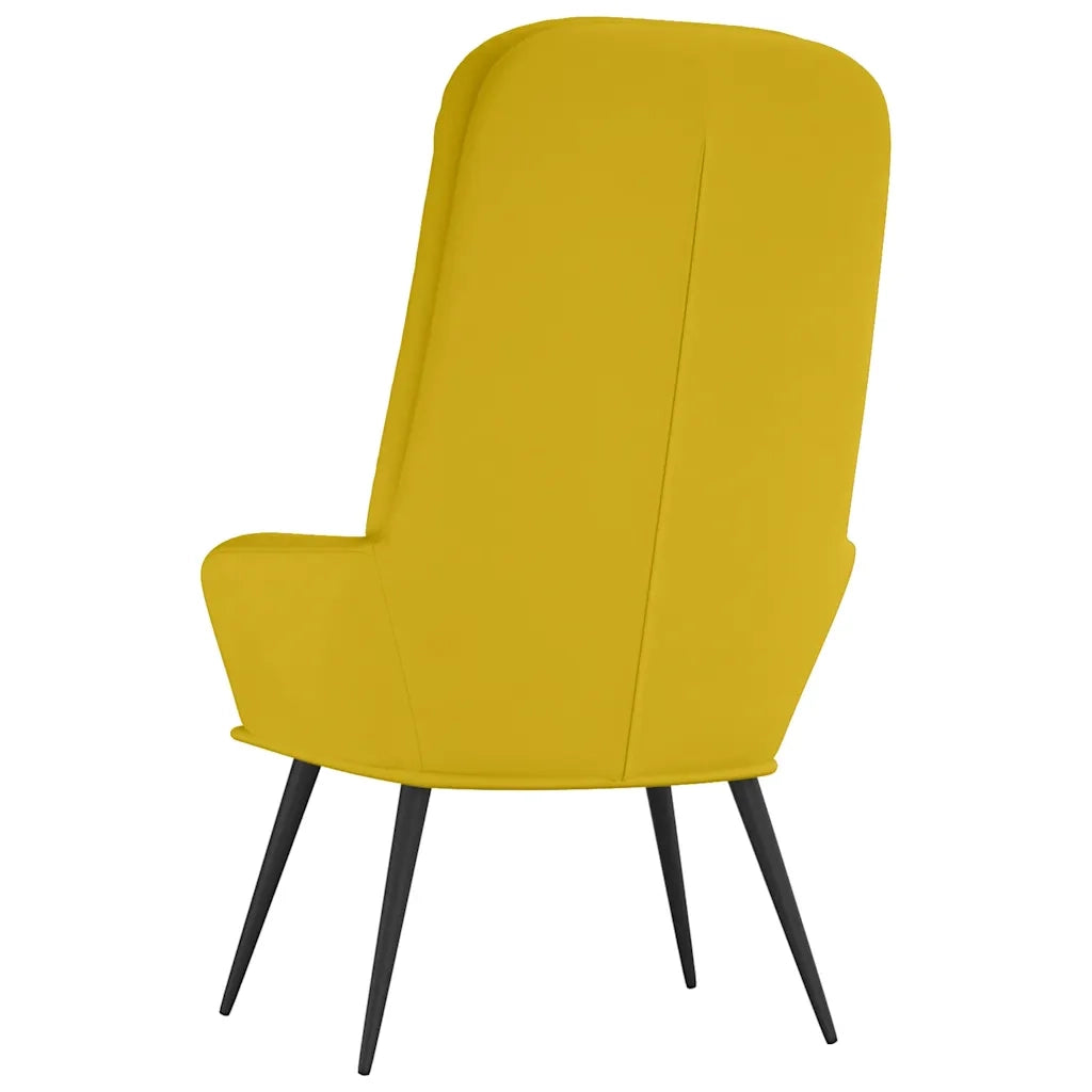 Sedia Relax Giallo Senape in Velluto