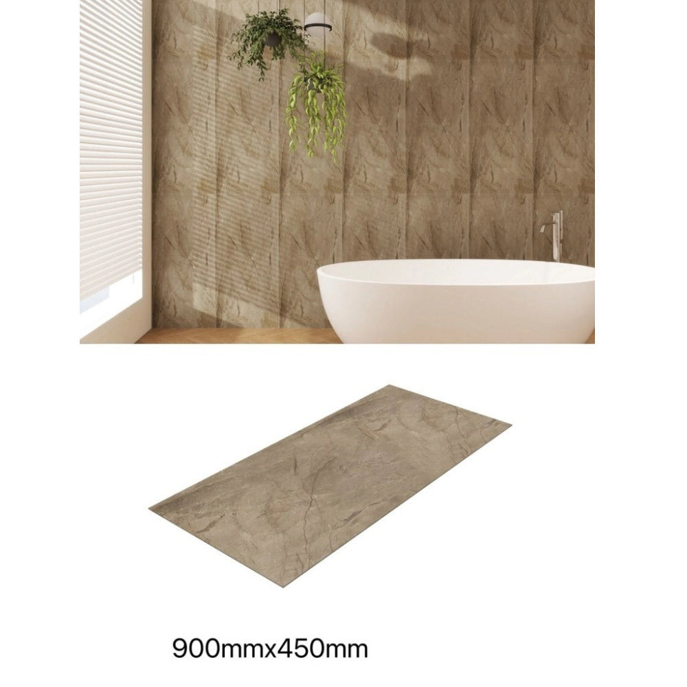 Trade Shop - Pannello Effetto Pietra Beige 900x450 Mm Rivestimento Parete Bagno Moderno -
