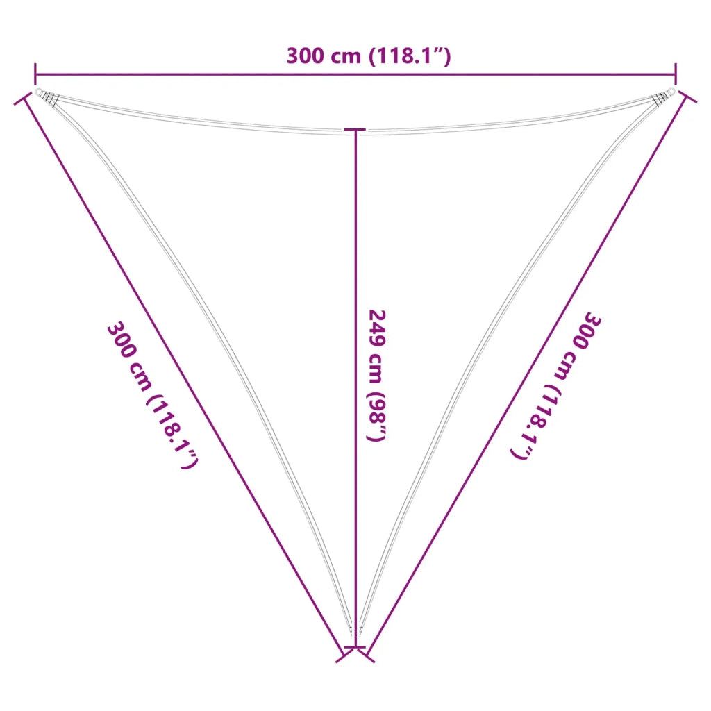 Vela da ombra solare Arancione e Marrone 3 x 3 x 3 m