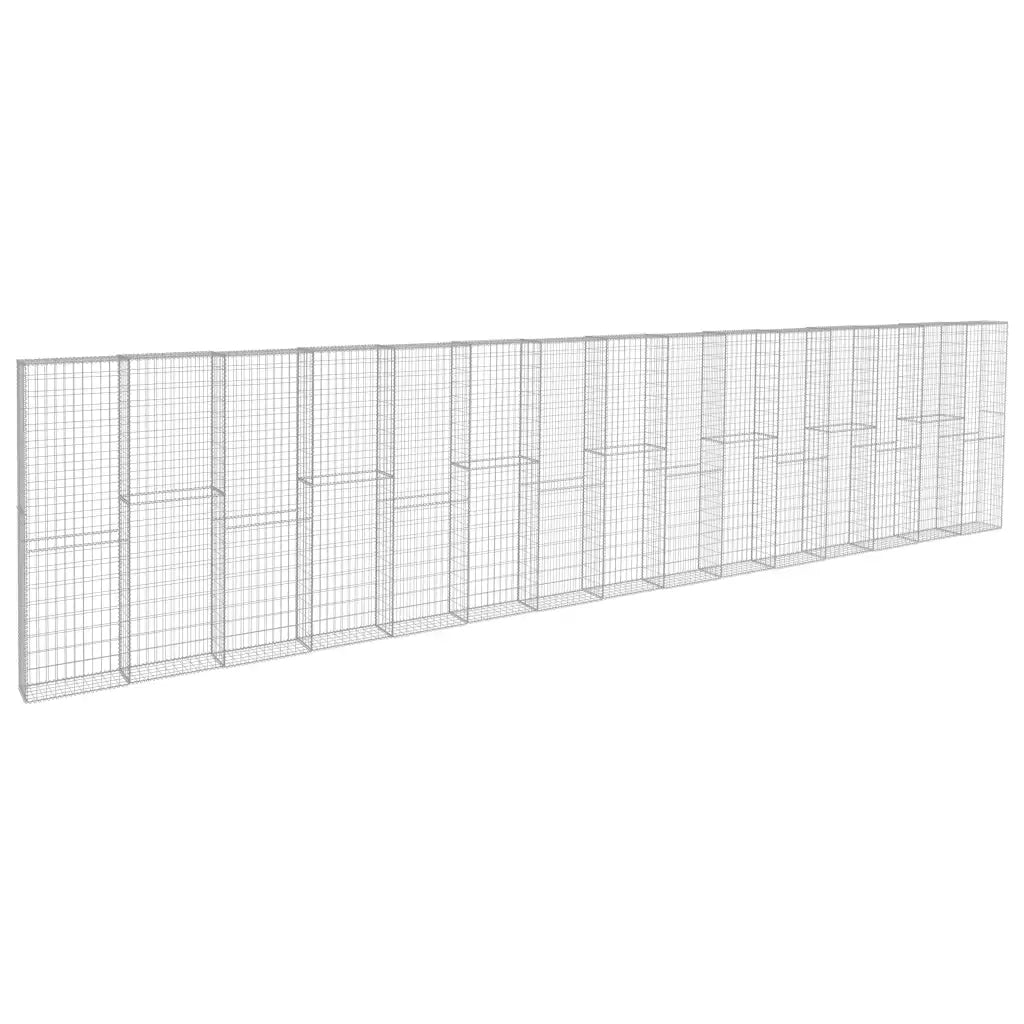 Gabbione con Copertura in Acciaio Zincato 900x50x200 cm 144916