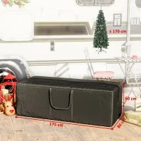 Sacca per Albero di Natale da 840L Impermeabile e UV30+, Tessuto Oxford 600D con Doppia Cerniera e Manici, Nero