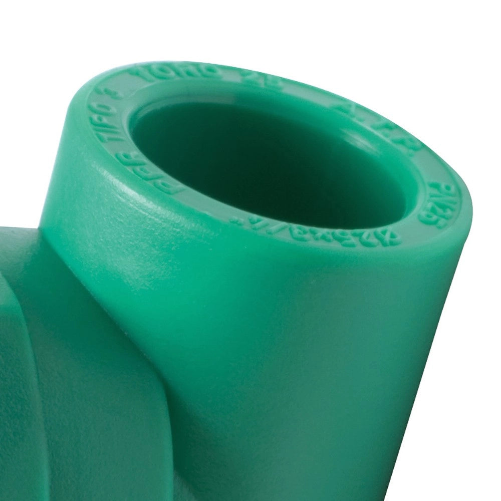 Raccordo femmina con inserto ottone filettato in ppr polipropilene verde