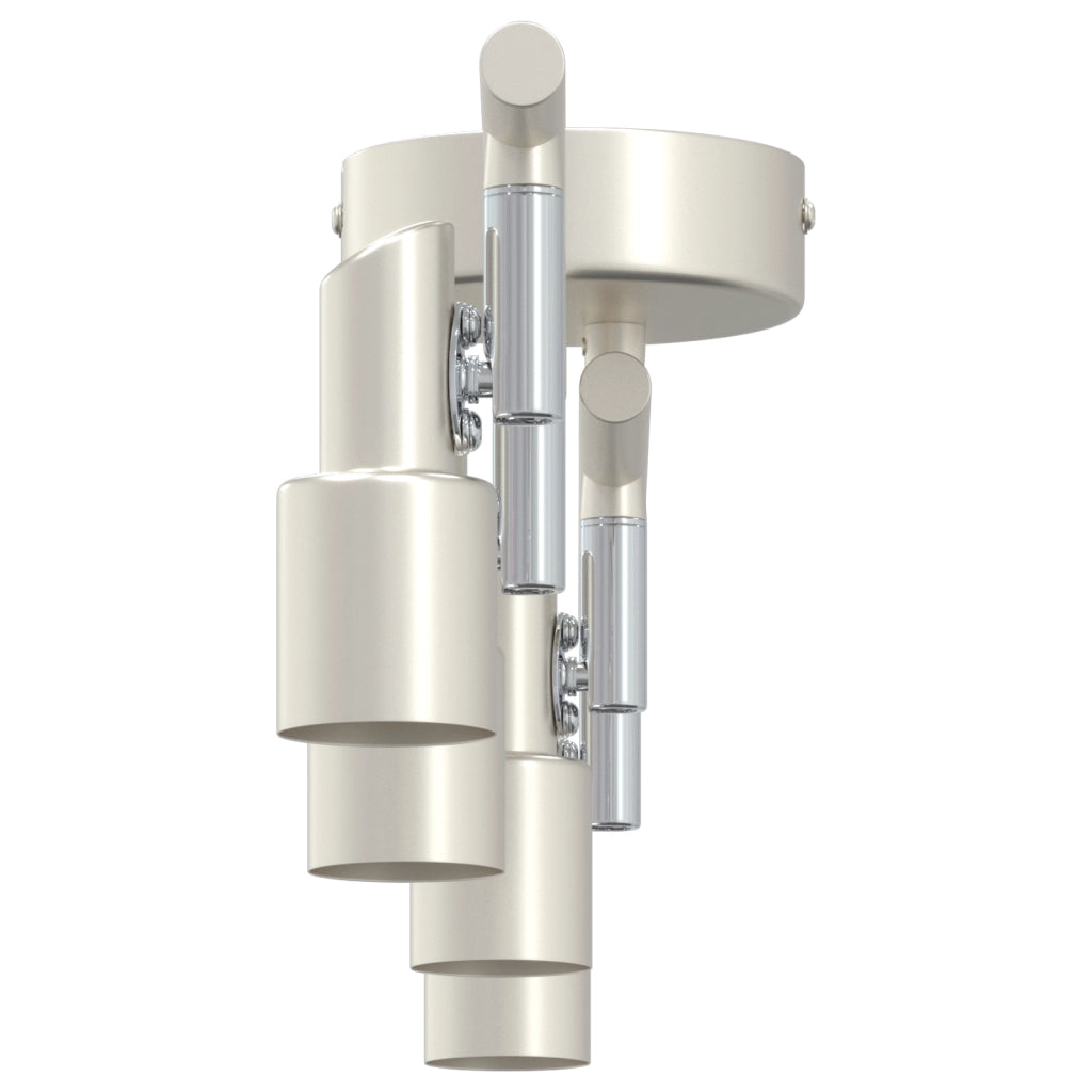 Faretto da soffitto 4 Vie Regolabili in Nickel Spazzolato GU10
