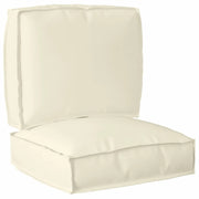 Set di Cuscini per Pallet 2 pcs Crema Tessuto Oxford 3329041