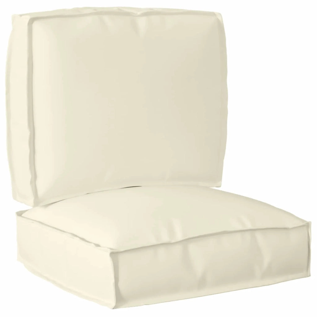 Set di Cuscini per Pallet 2 pcs Crema Tessuto Oxford 3329041
