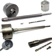 Trade Shop - Fresa Carotatrice A Tazza Per Muro Da 30mm A 130mm Con Asta Da 65 Cm Sds Max -       130 Mm