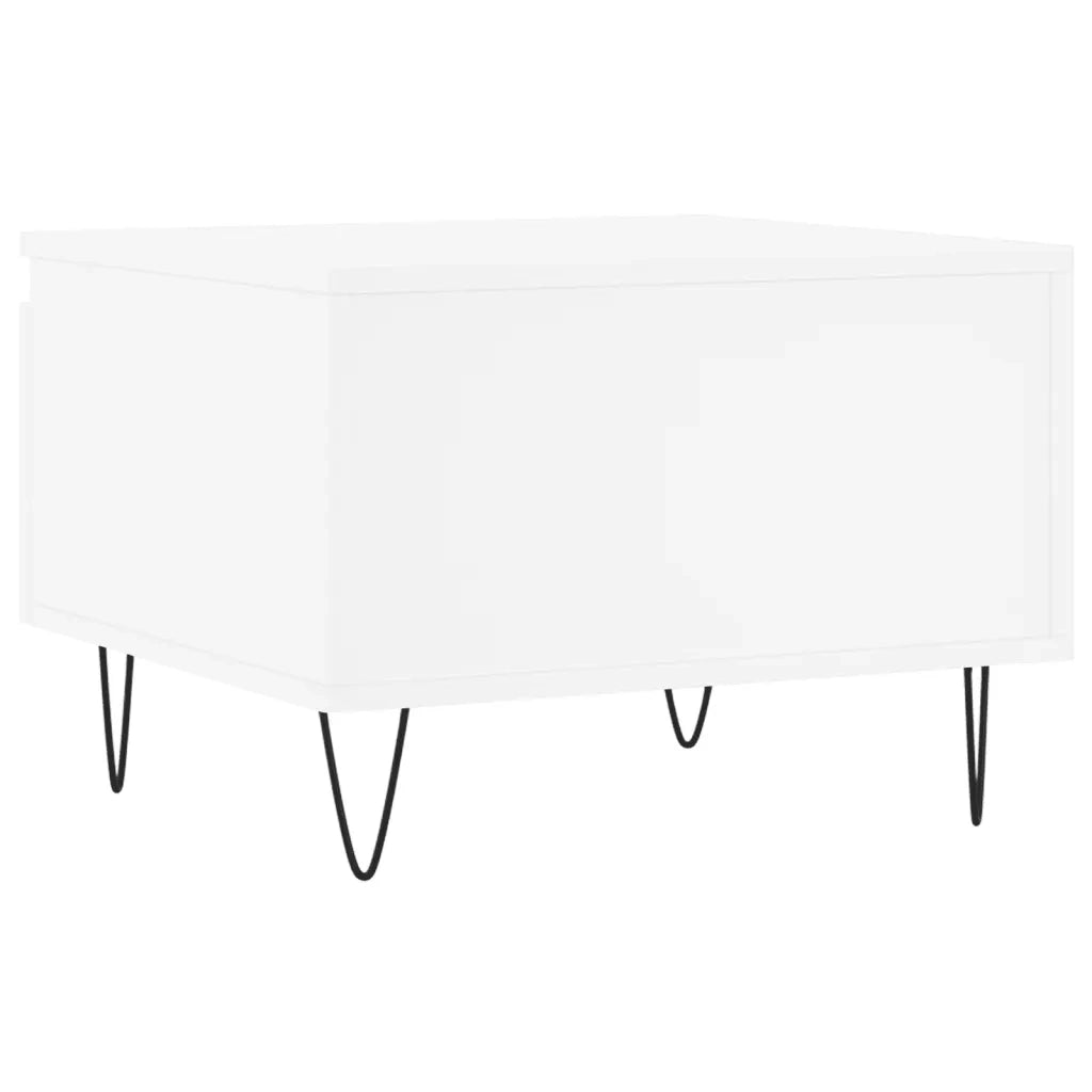 Tavolini da Salotto 2pz Bianchi 50x46x35cm in Legno Multistrato 830861