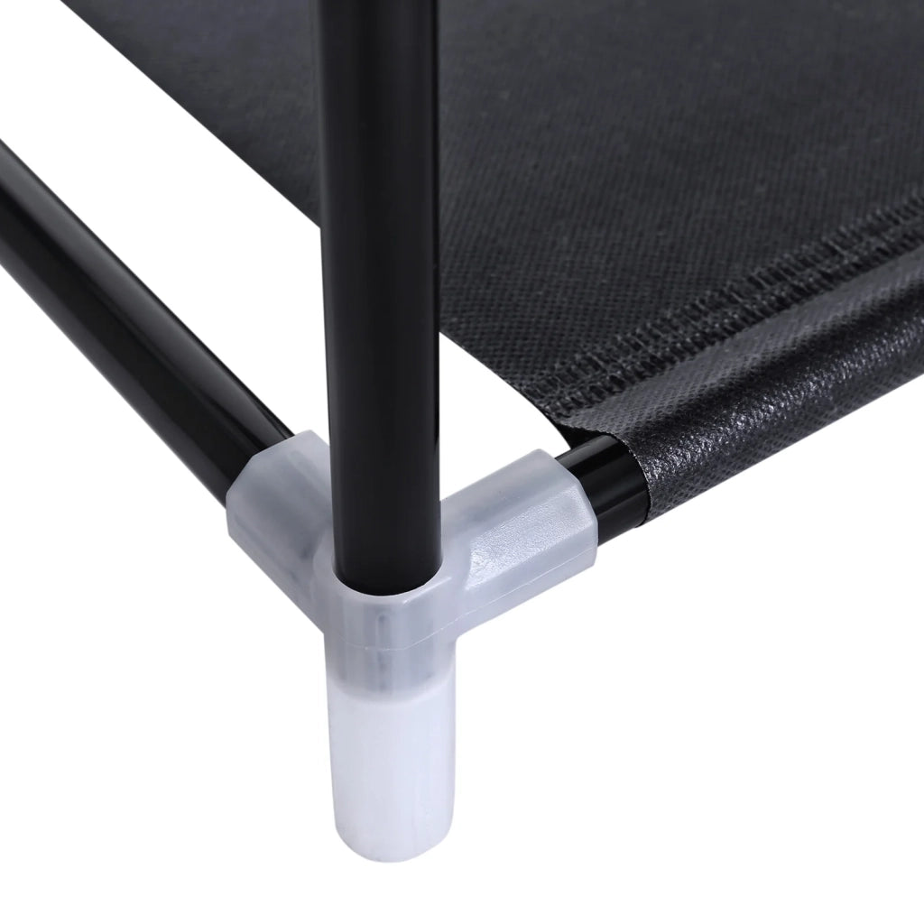 Armadio contenitore 170 x 88 x 45 cm in tessuto non tessuto appendiabiti nero 12_0004001
