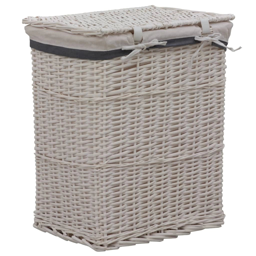 Cesto portabiancheria 43 x 34 x 57,5 ​​cm salice bianco 02_0006175