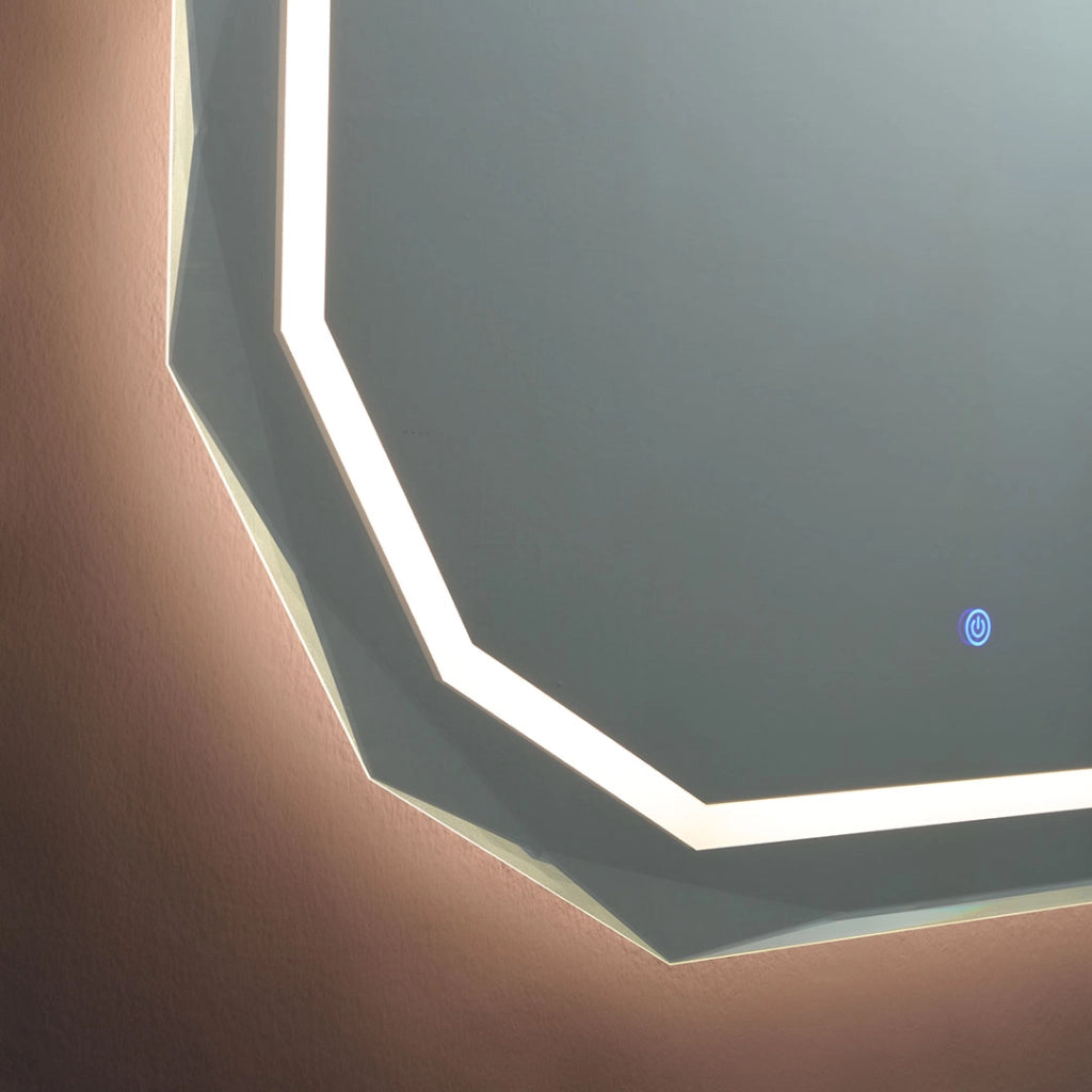 Specchio 90x70 con bordo illuminato a led