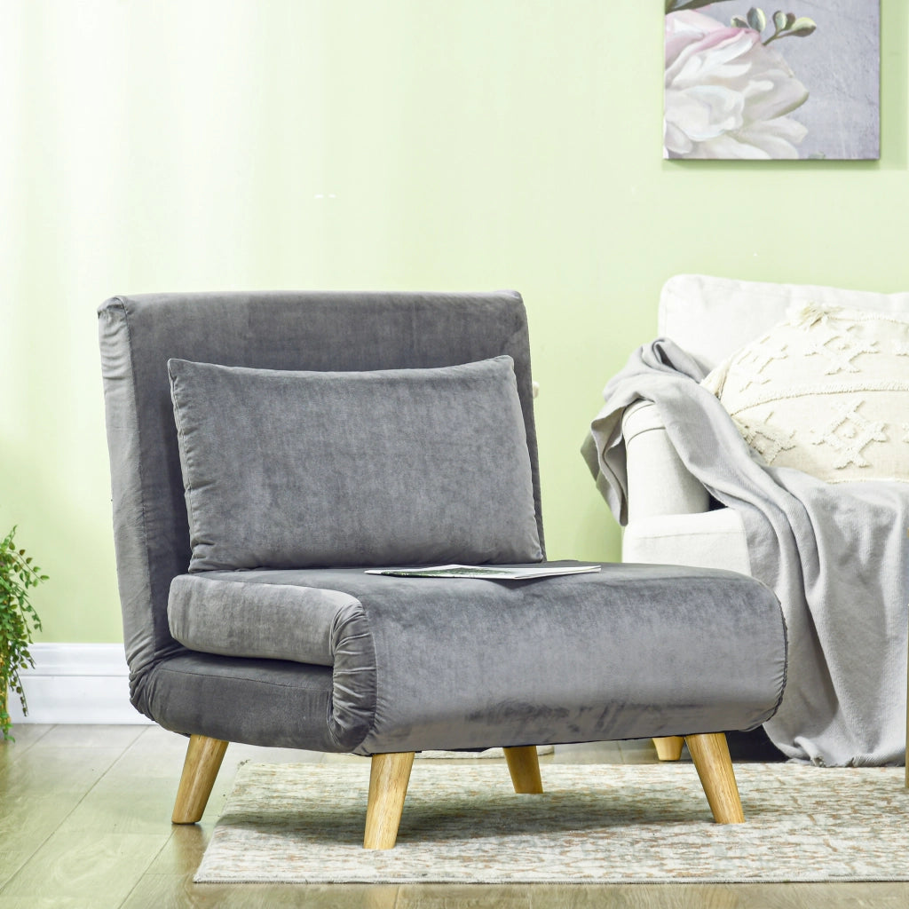 Poltrona letto ¨C zephmum ¨C grigio 72x78x79 cm