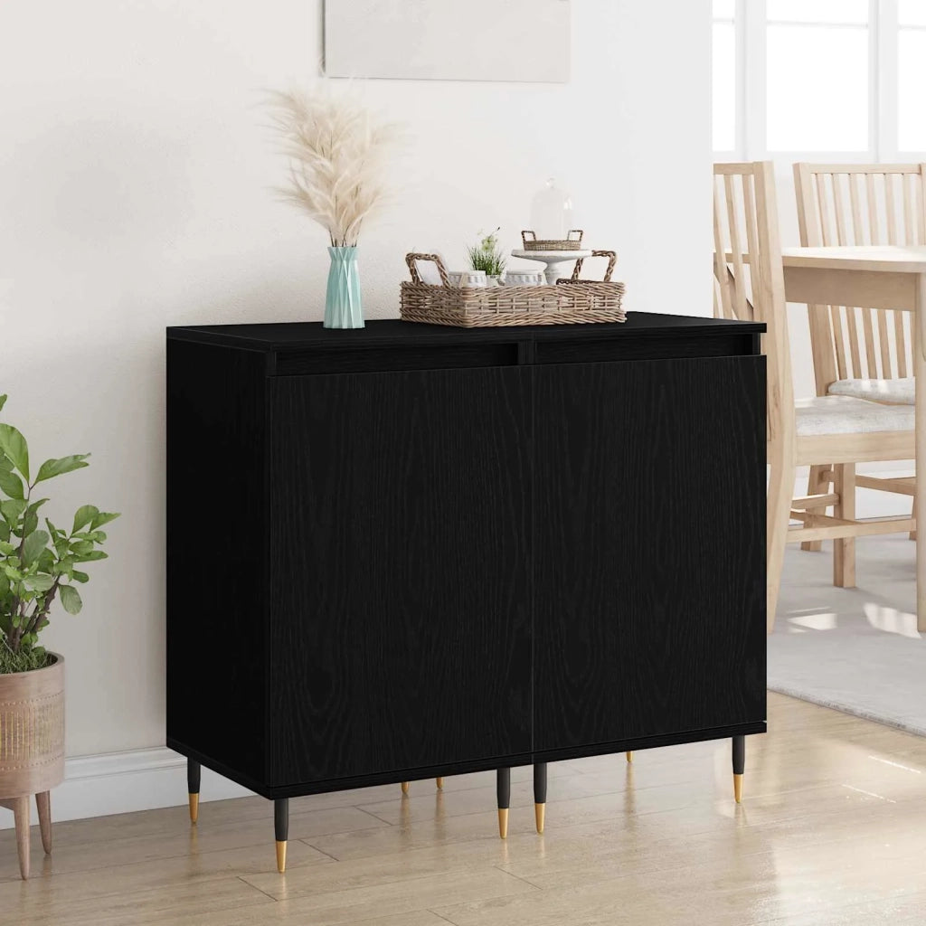 Credenza 2 pcs Rovere Nero 40 x 35 x 70 cm 881683