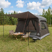 Tenda Familiare Marrone Grigio 380 x 260 x 190 cm Poliestere 42029001