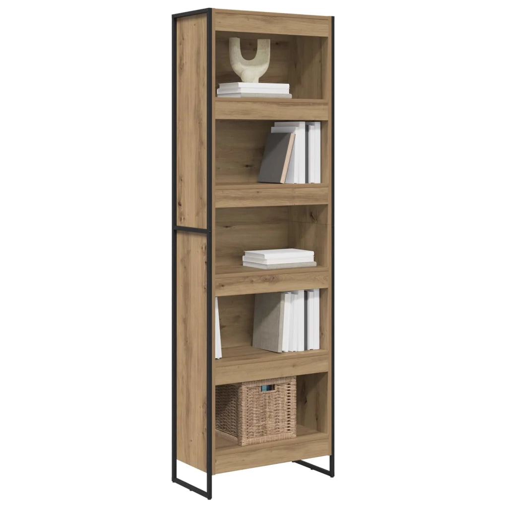 Armadio per Libri 2 pcs Rovere Artigianale 80 x 30 x 155 cm